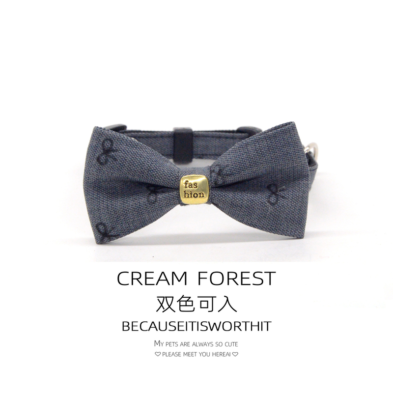 Adjustable Bow Tie Collar for Small Dogs and Cats